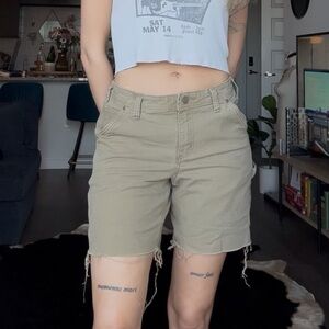 Carhartt Tan Women's Longline Shorts